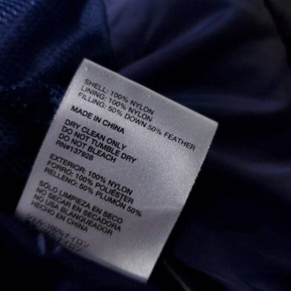 New ONLY NY Jacket Mens S Small Packable Snorkel Puffer Down Nylon Black - Picture 7 of 9